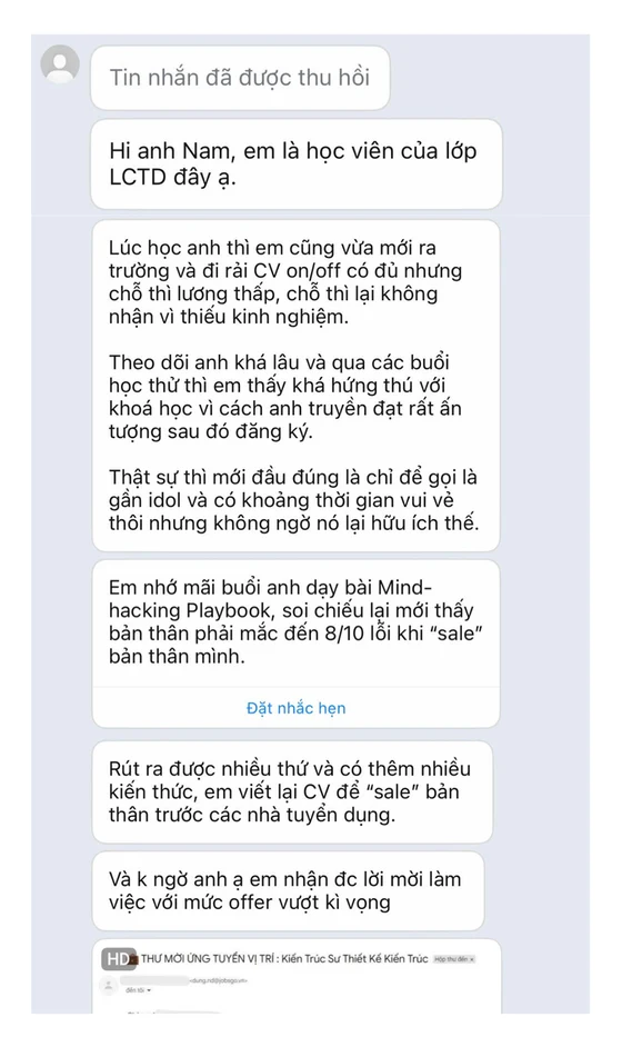 Feedback học viên qua tin nhắn 5